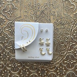 Elegant Sterling Silver Earring Set